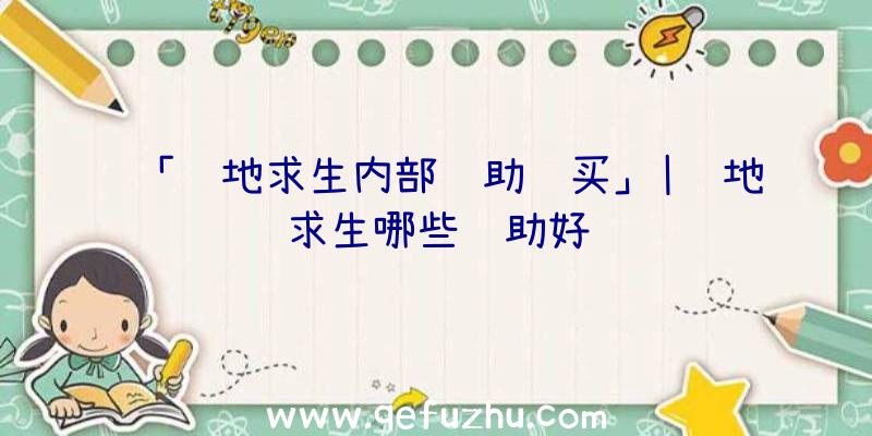 「绝地求生内部辅助购买」|绝地求生哪些辅助好